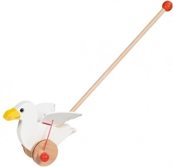 Dřevěná hračka k tlačení racek Jonas