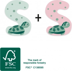 malé dřevěné písmeno S s želvou