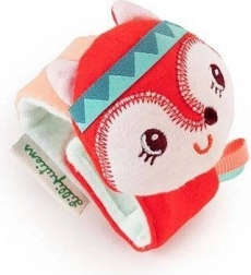 lilliputiens chrastítko na zápěstí liška alice, šusticí a textilní pro miminka