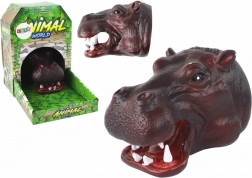 Plyšová loutka na ruku hroch