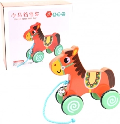 Dřevěné tahadlo Kůň 16 cm