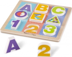 Dřevěná puzzle ABC-123 pro malé děti