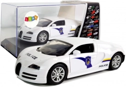 Policejní sportovní auto s pohonem, světly a zvuky – bílé