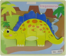 Vkládačka dinosaurus dřevěná