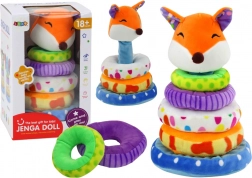 Plyšová vzdělávací pyramida s liškou 27 cm