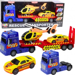 Záchranářská souprava s helikoptérou a autem