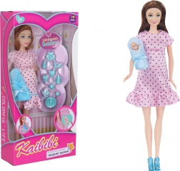 Těhotná panenka se sadou příslušenství 29 cm