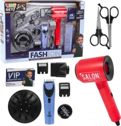 Kadeřnická sada pro chlapce s fénem a příslušenstvím