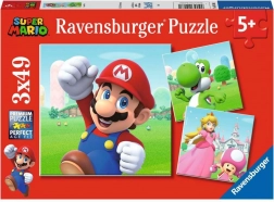 RAVENSBURGER dětské puzzle SUPER MARIO 3×49 dílků