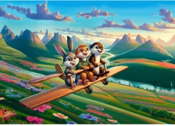 Puzzle Odvážní piloti 100 dílků