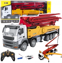 Dálkově ovládaná stavební míchačka s čerpadlem HUINA 1:18 kovová