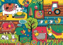 Puzzle Den na farmě 60 dílků