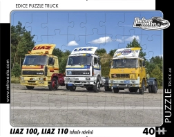 Puzzle RETRO-AUTA TRUCK LIAZ 100 a LIAZ 110 – tahače, 40 dílků