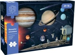 Interaktivní dřevěné puzzle sluneční soustava A4