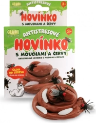 GLUMI Antistresová hračka hovínko s mouchami a červy