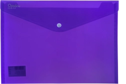 Plastové psaníčko s drukem A4 OPALINE, fialová, 180 µm