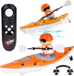 Podsvícený kajak s veslařem na dálkové ovládání