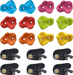 dětské lezecké úchyty na strom s popruhy, 12 ks