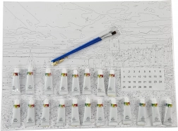 Malování podle čísel – tukan 40 × 50 cm s napnutým plátnem a sadou akrylových barev