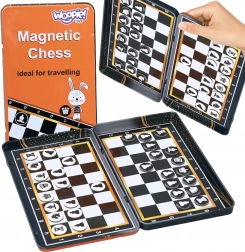 Magnetické cestovní šachy a dáma 2v1 WOOPIE – kapesní sada