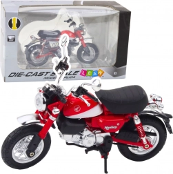 Motocykl retro kovový červený 1:12