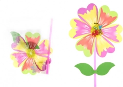 Větrník květina na plastové tyčce