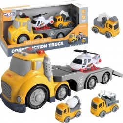 Žlutá odtahová souprava WOOPIE City Truck se světelnými a zvukovými efekty