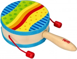 goki ruční bubínek s rukojetí z dřeva