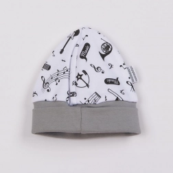 Kojenecká bavlněná čepička NEW BABY Music