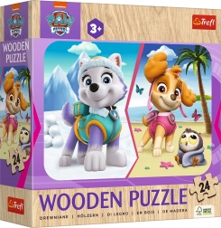 Dřevěné puzzle 24 dílků holčičky Tlapková Patrola