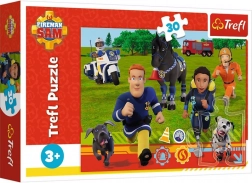 Puzzle POŽÁRNÍK SAM – připraveni pomáhat, 30 dílků, TREFL
