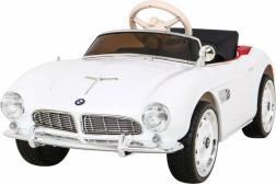 Dětské elektrické auto BMW 507 retro – bílý roadster