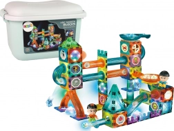 Svítící magnetická kuličková dráha v boxu, 150 dílů