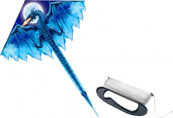 Velký drak modrý s dlouhým ocasem 170 × 130 cm