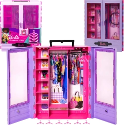 Barbie Fashionistas velký šatník na oblečky s ramínky