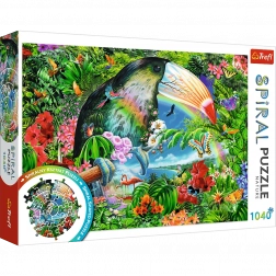 Puzzle spiralní – tropická zvířata, 1040 dílků