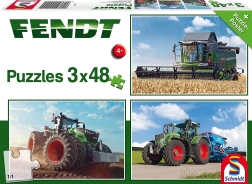 schmidt puzzle traktory fendt 3×48 dílků