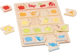 Dřevěné puzzle Goki Barvy