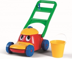 Veselá plastová sekačka na trávu pro děti