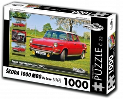 puzzle retro-auta škoda 1000 mbg de luxe 1000 dílků