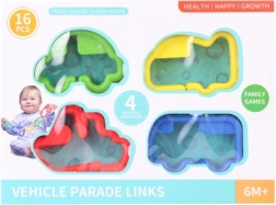 Plastový propojovací řetěz na kočárek – dopravní prostředky