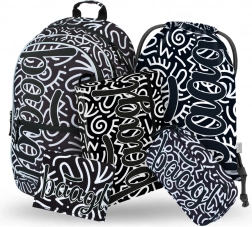 Školní sada Baagl Core Element: batoh, penál, sáček, desky, peněženka