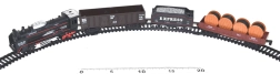 Vlakový set se světelnými efekty 122 × 68 cm