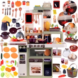 dětská interaktivní kuchyňka s párou, vodou, světly a zvuky – 88 dílů