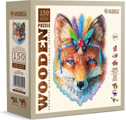 Dřevěné puzzle Mystická liška 150 dílků WOODEN CITY