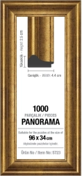 Rám na puzzle 96 × 34 cm zlatý