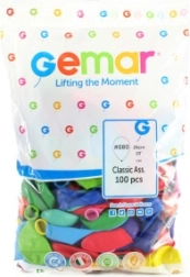 Balonky klasické 26 cm, mix barev, 100 ks