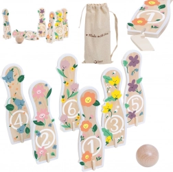 Dřevěné kuželky pro děti 6 ks s míčkem CLASSIC WORLD