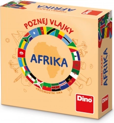 Dino cestovní hra Poznej vlajky Afrika
