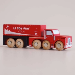 Dřevěné autíčko Toby – červený rozvážkový truck Le Toy Van